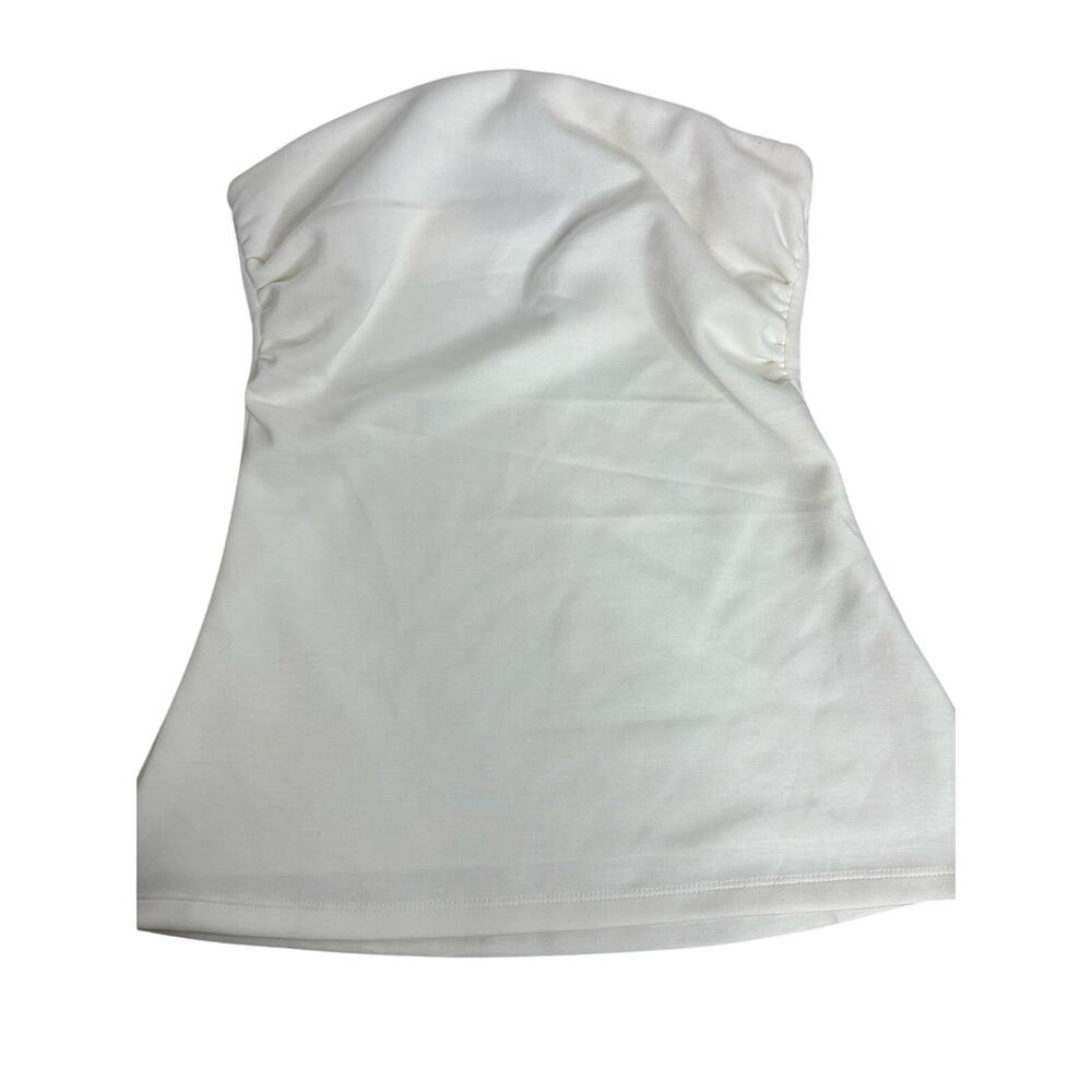 Emerson Lang Women's Strapless White Top Ruched Small Lined Bridal